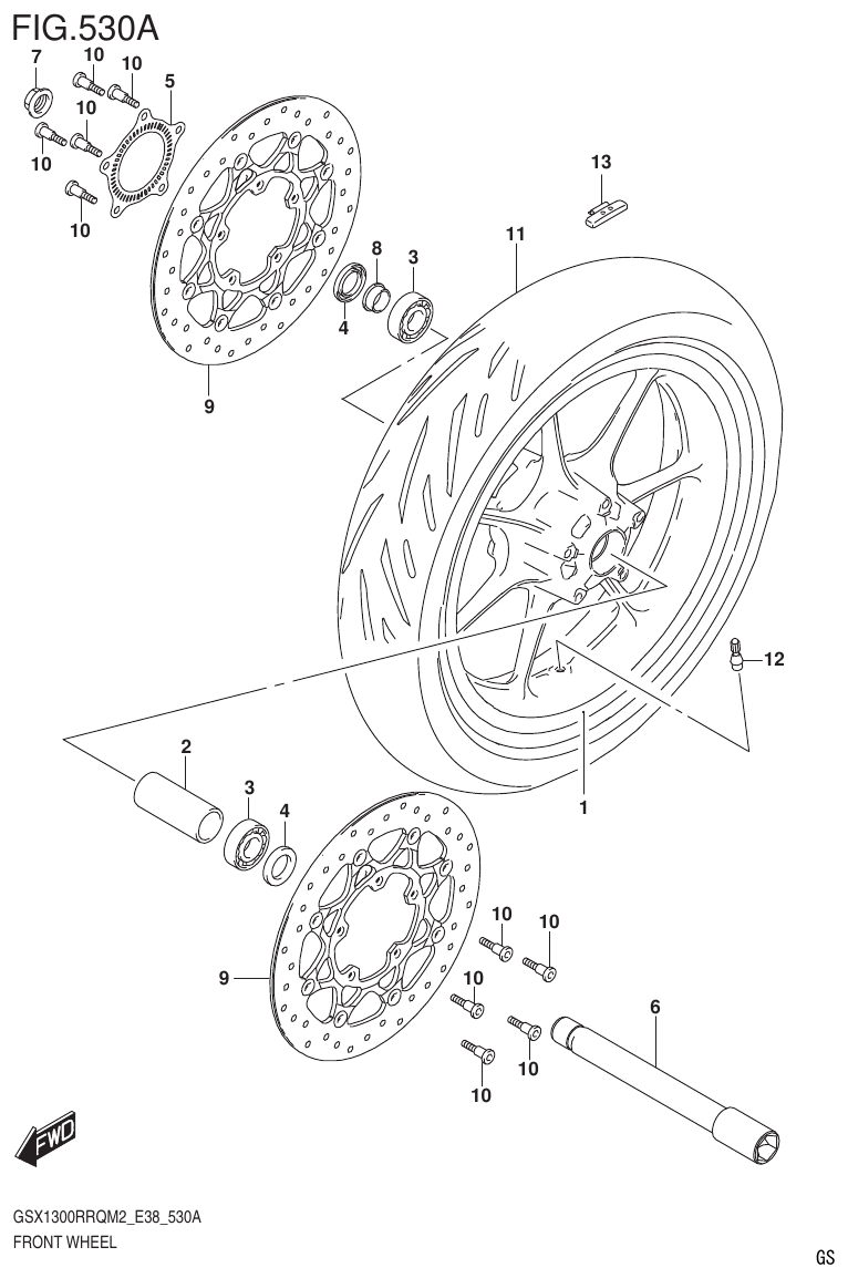 Suzuki GSX1300RRQM2_E38(9900B-31885-000) FRONT WHEEL parts diagram
