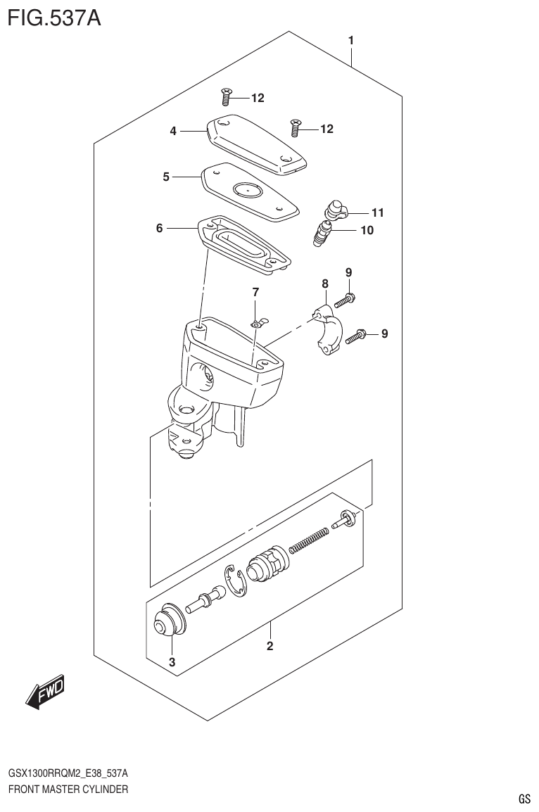 Suzuki GSX1300RRQM2_E38(9900B-31885-000) FRONT MASTER CYLINDER parts diagram