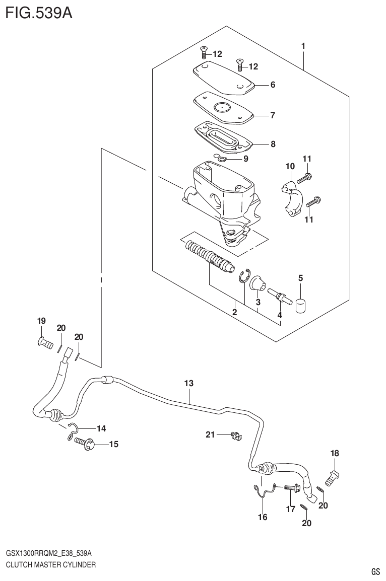 Suzuki GSX1300RRQM2_E38(9900B-31885-000) CLUTCH MASTER CYLINDER parts diagram