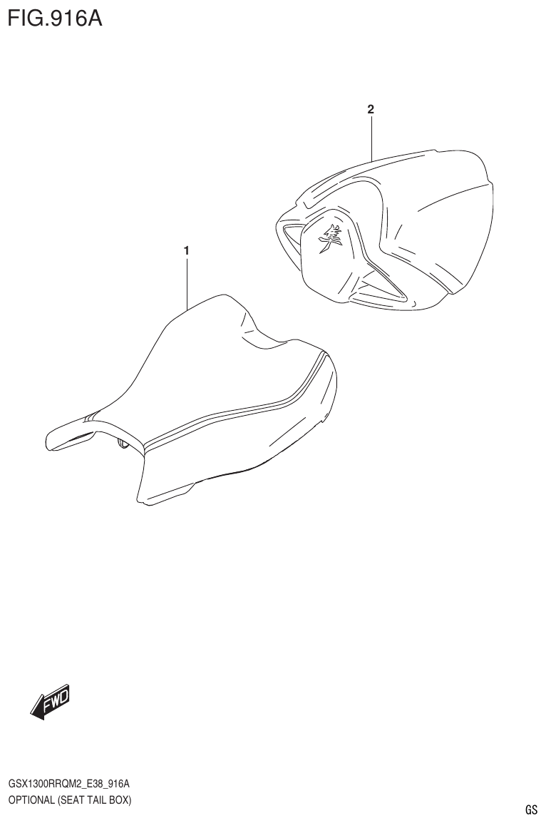 Suzuki GSX1300RRQM2_E38(9900B-31885-000) SEAT TAIL BOX (OPTIONAL) parts diagram