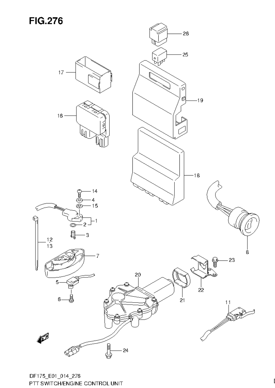 PTT SWITCH/ENGINE CONTROL UNIT