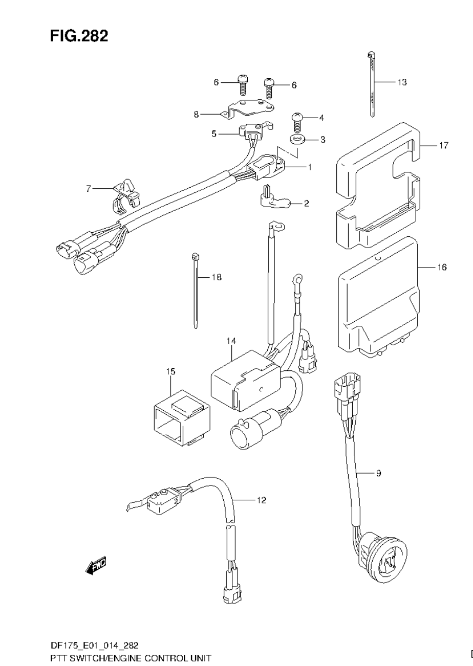 PTT SWITCH/ENGINE CONTROL UNIT