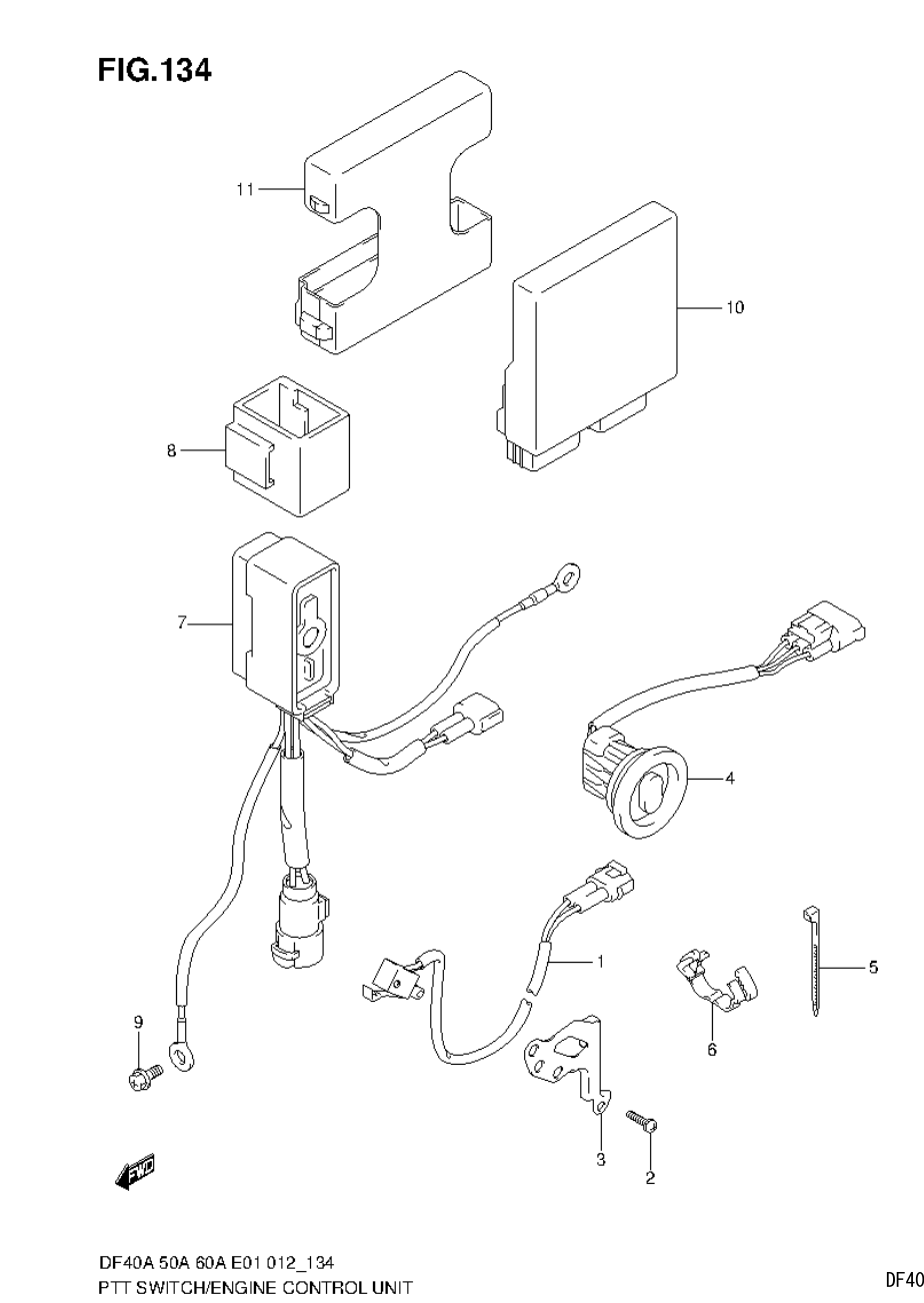 PTT SWITCH / ENGINE CONTROL UNIT