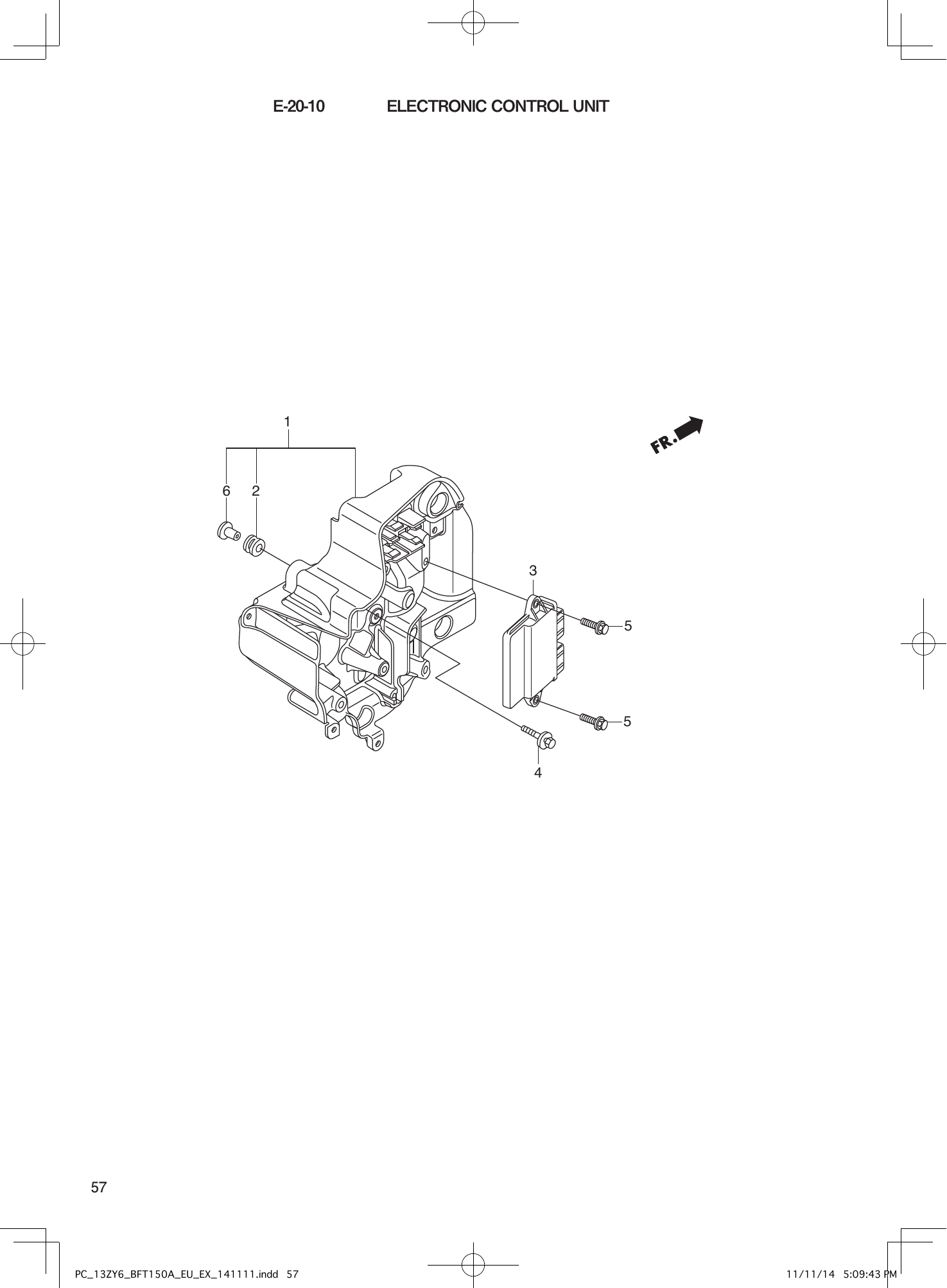 Tohatsu BFT150A ELECTRONIC CONTROL UNIT parts diagram