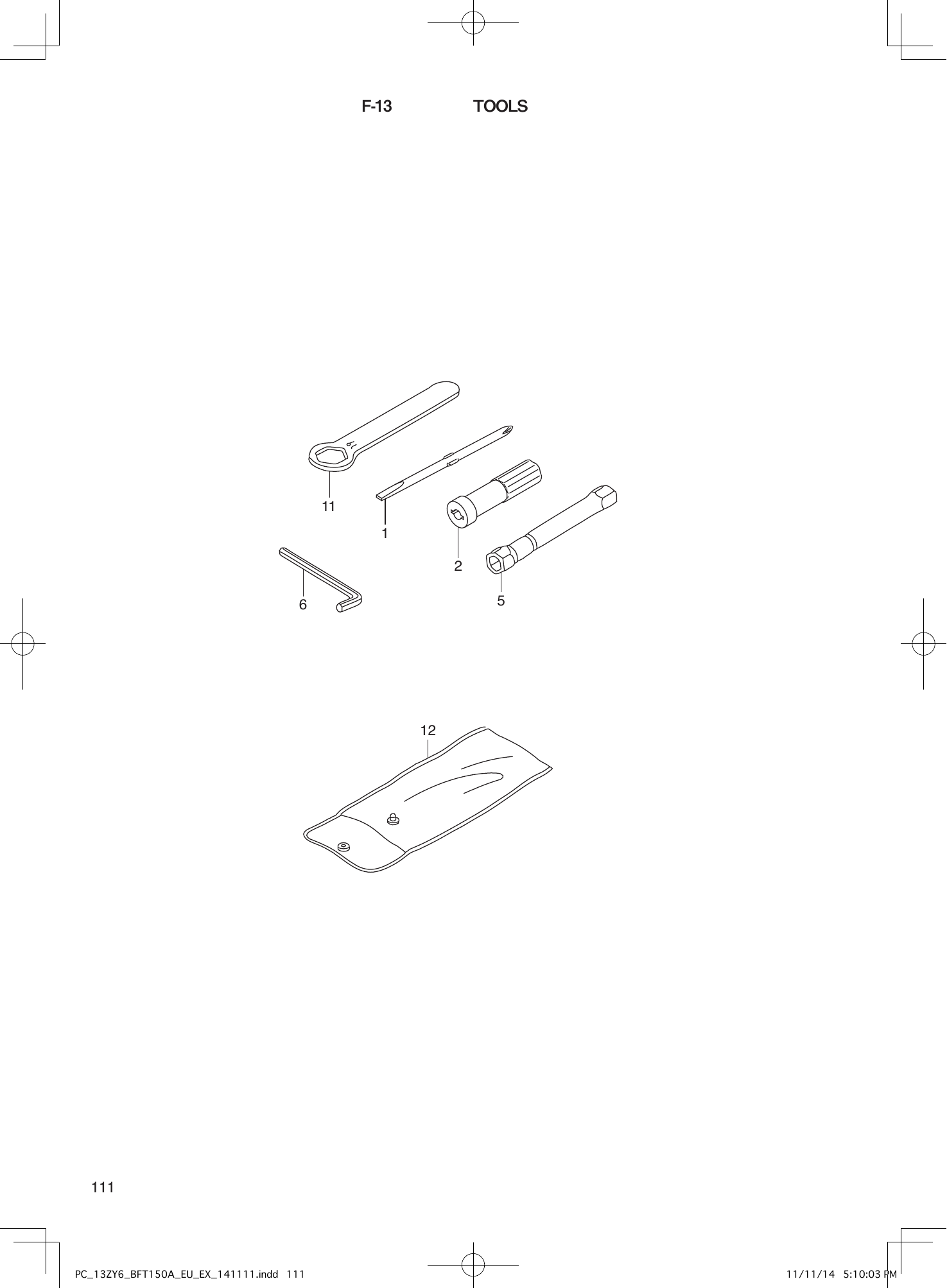 Tohatsu BFT150A TOOLS parts diagram