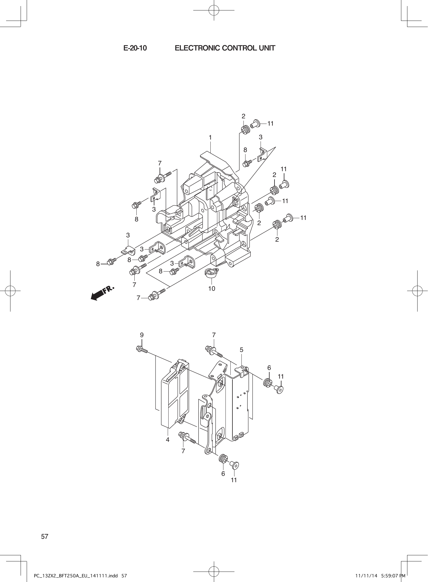 Tohatsu BFT250A ELECTRONIC CONTROL UNIT parts diagram