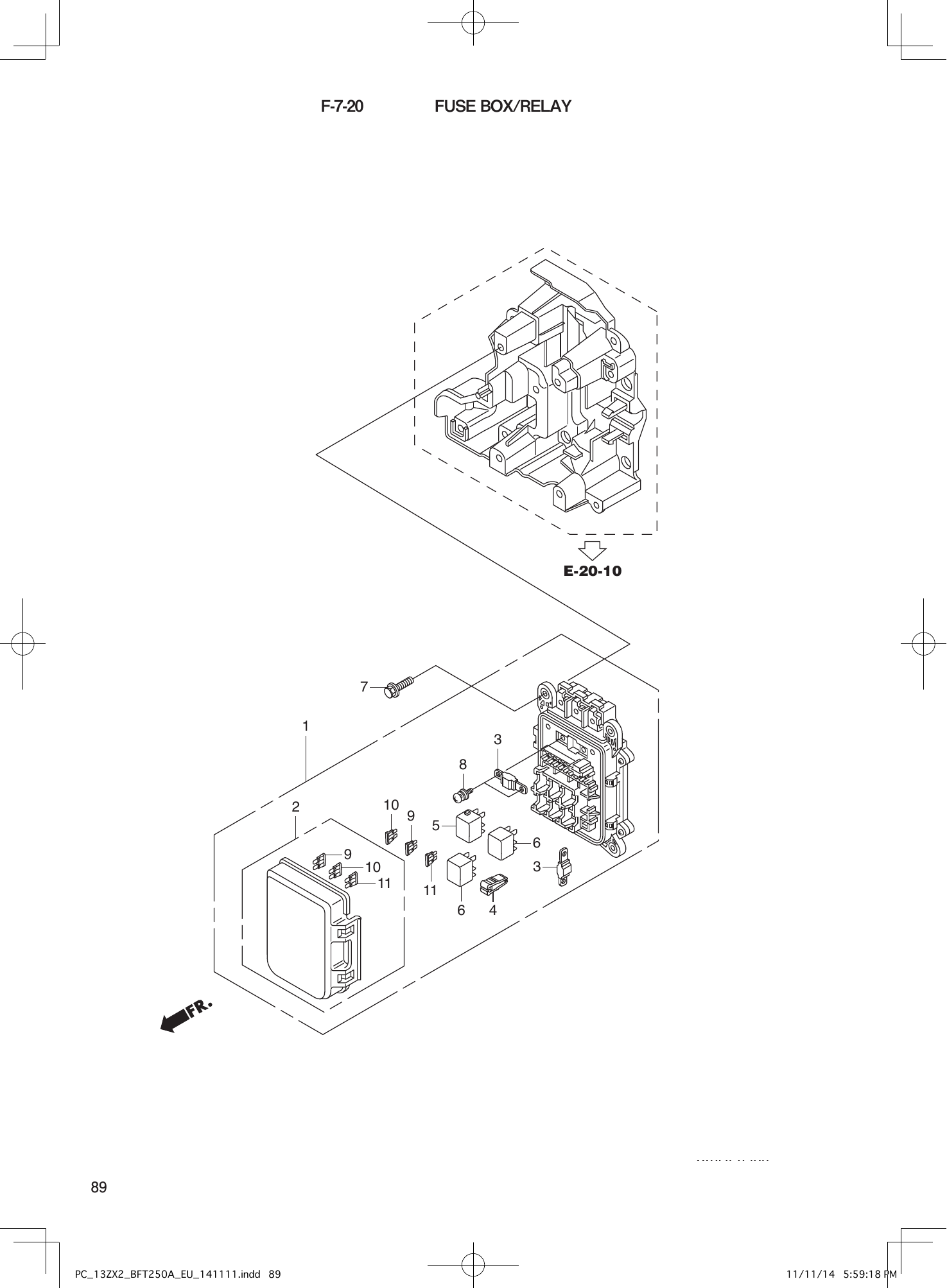 Tohatsu BFT250A FUSE BOX/RELAY parts diagram