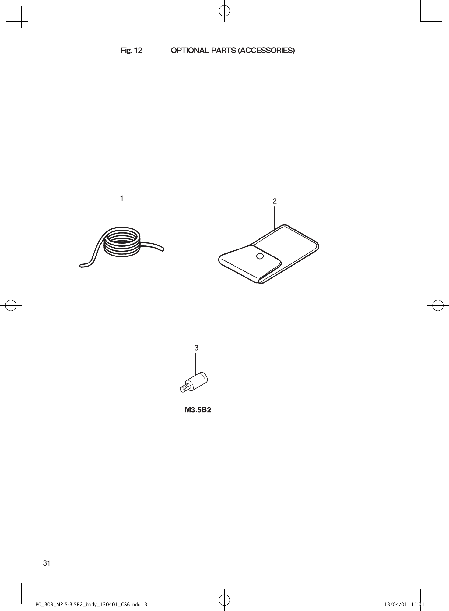 Tohatsu M2.5A2, M3.5B2, M3.5A2 OPTIONAL PARTS (ACCESSORIES) parts diagram