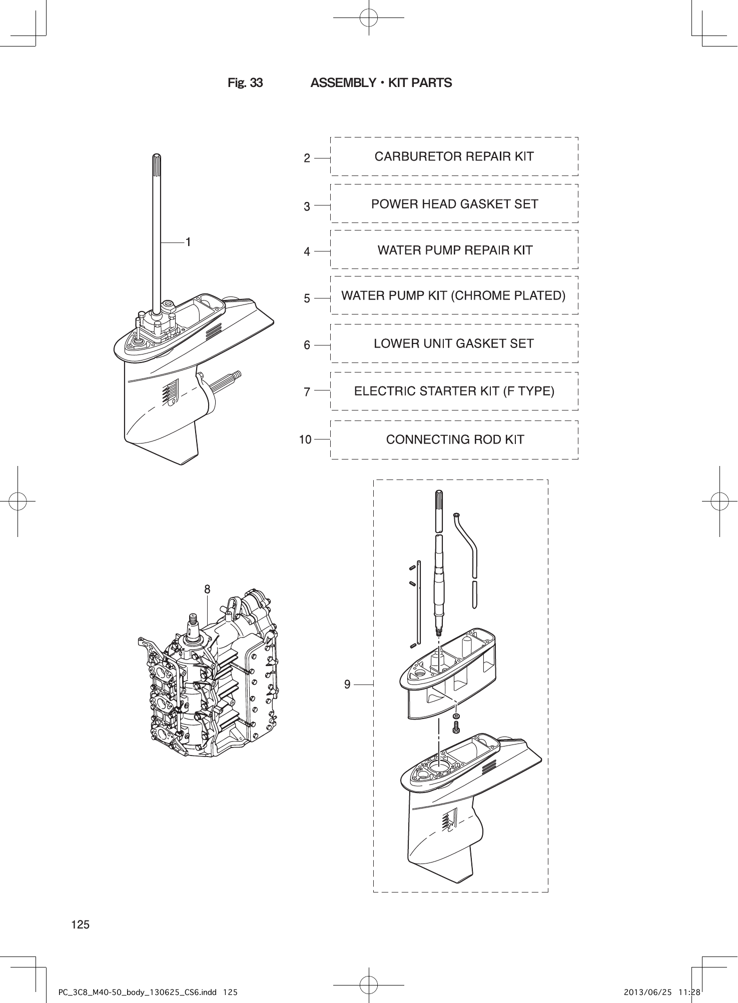 Tohatsu M40D2 ASSEMBLY・KIT PARTS parts diagram