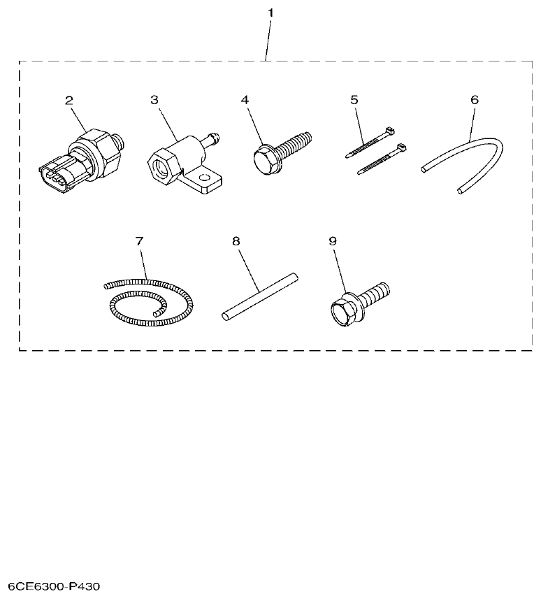 Yamaha F250HET, FL250HET OPTIONAL PARTS 4 parts diagram