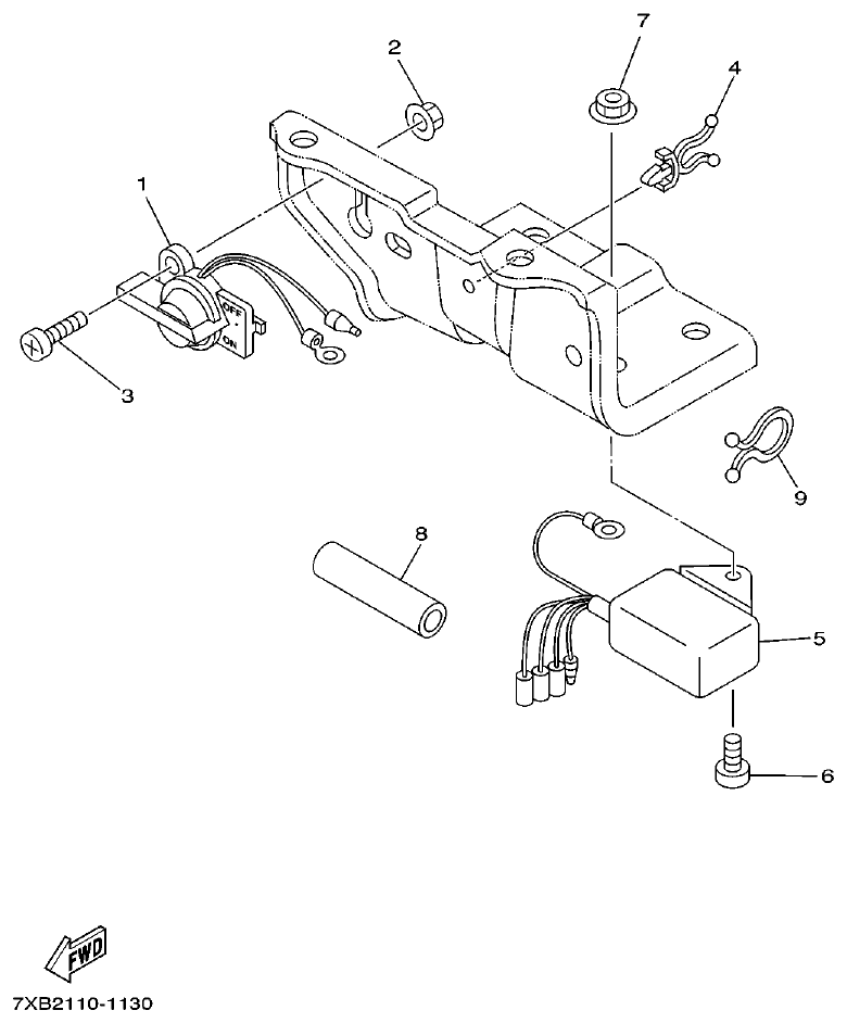 Yamaha 7WY2 ELECTRICAL parts diagram