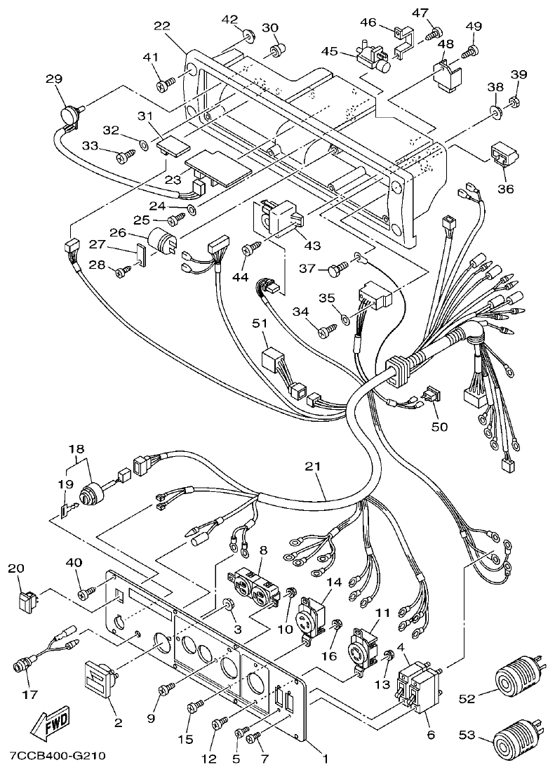 Yamaha EF66 CONTROL BOX 1 parts diagram