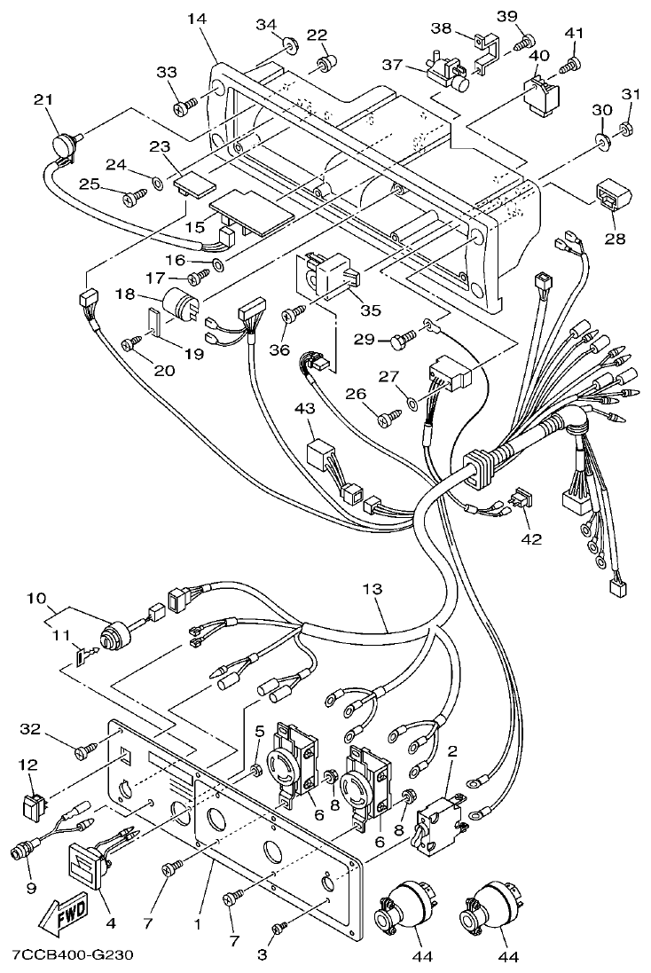 Yamaha EF66 CONTROL BOX 3 parts diagram