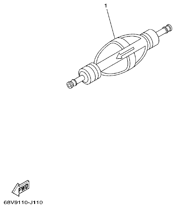 Yamaha F300XCB2, F300UCB2 FUEL 2 parts diagram