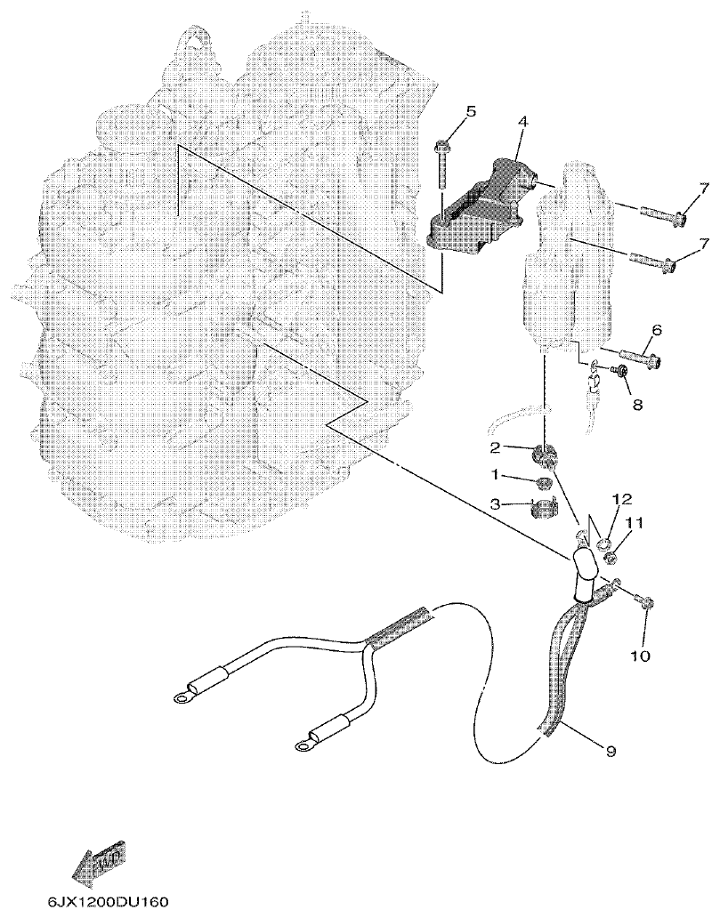 Yamaha F75F, F100G ELECTRICAL 3 parts diagram