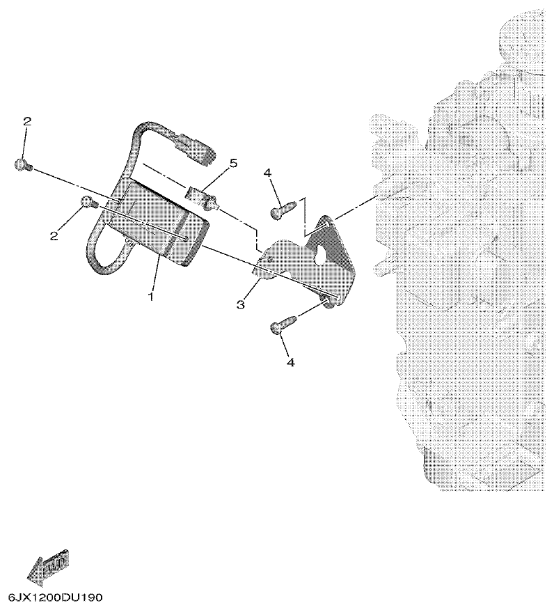 Yamaha F75F, F100G ELECTRICAL 6 parts diagram