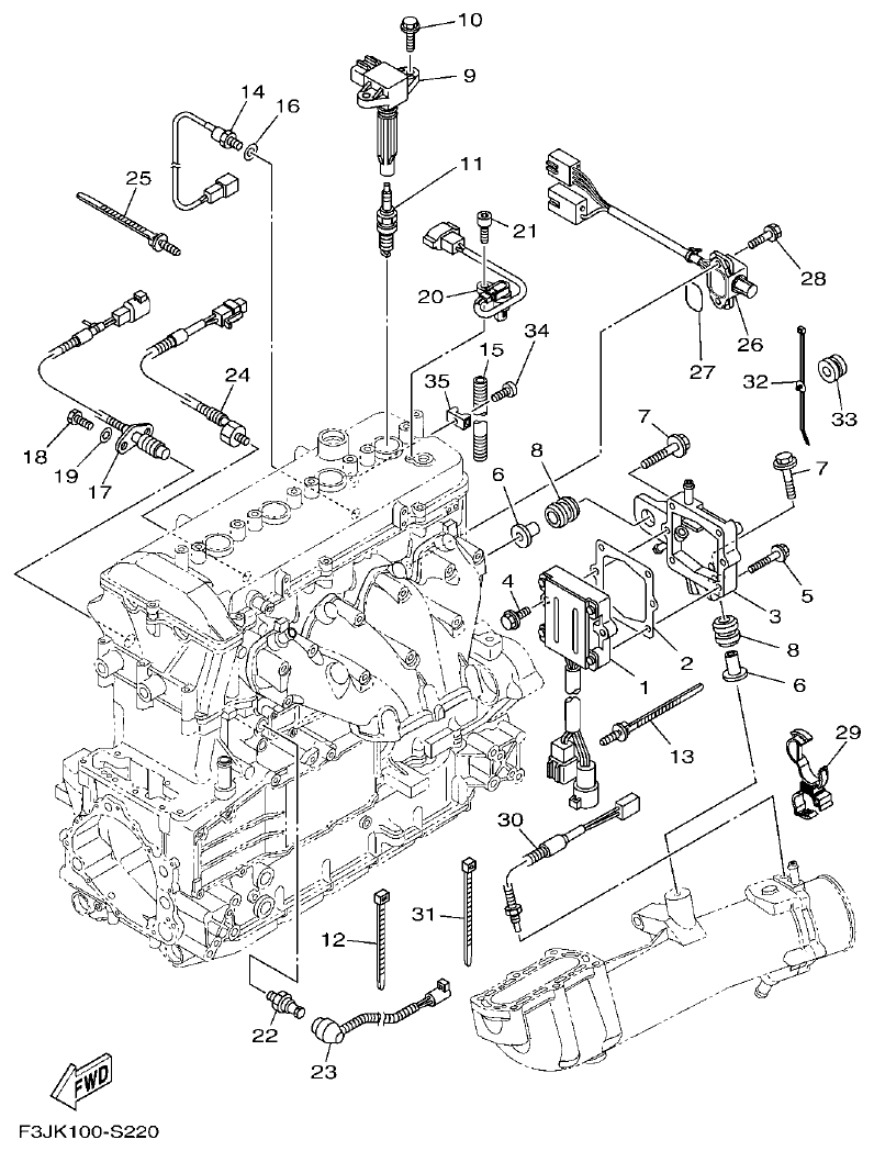 Yamaha F3JK ELECTRICAL 2 parts diagram