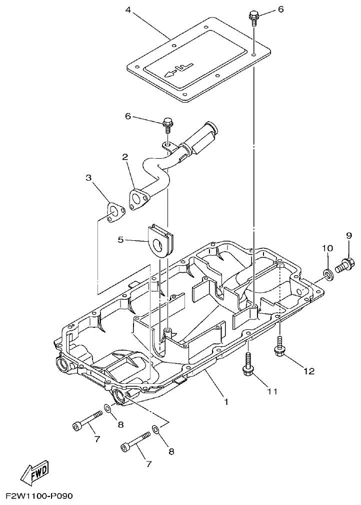 Yamaha FC1800A-U OIL PAN parts diagram