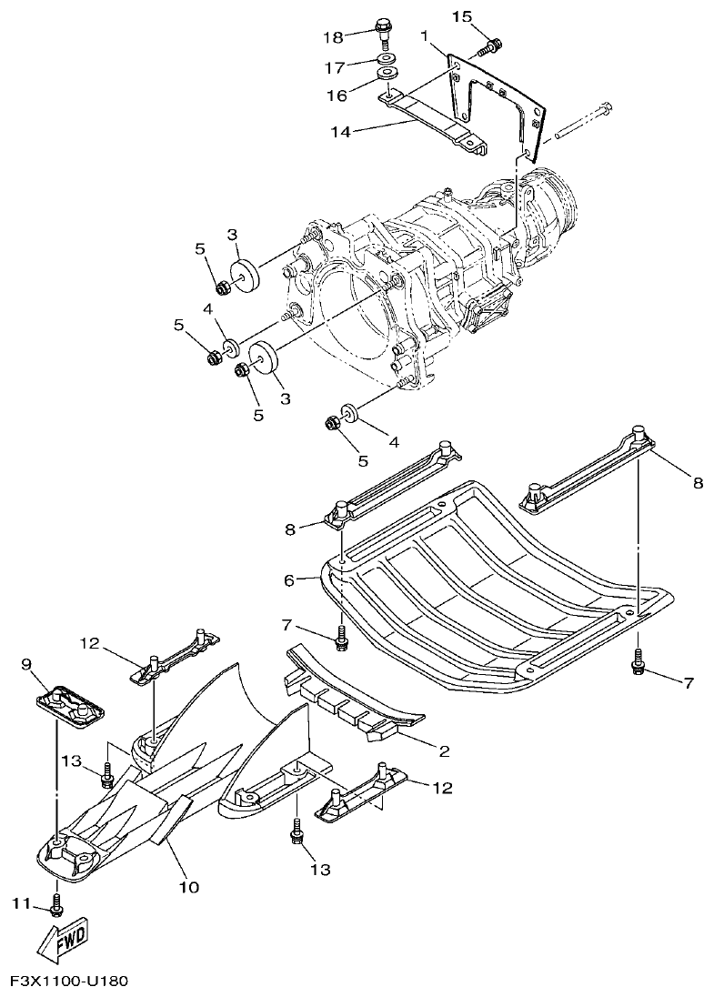 Yamaha FC1800A-U JET UNIT 4 parts diagram