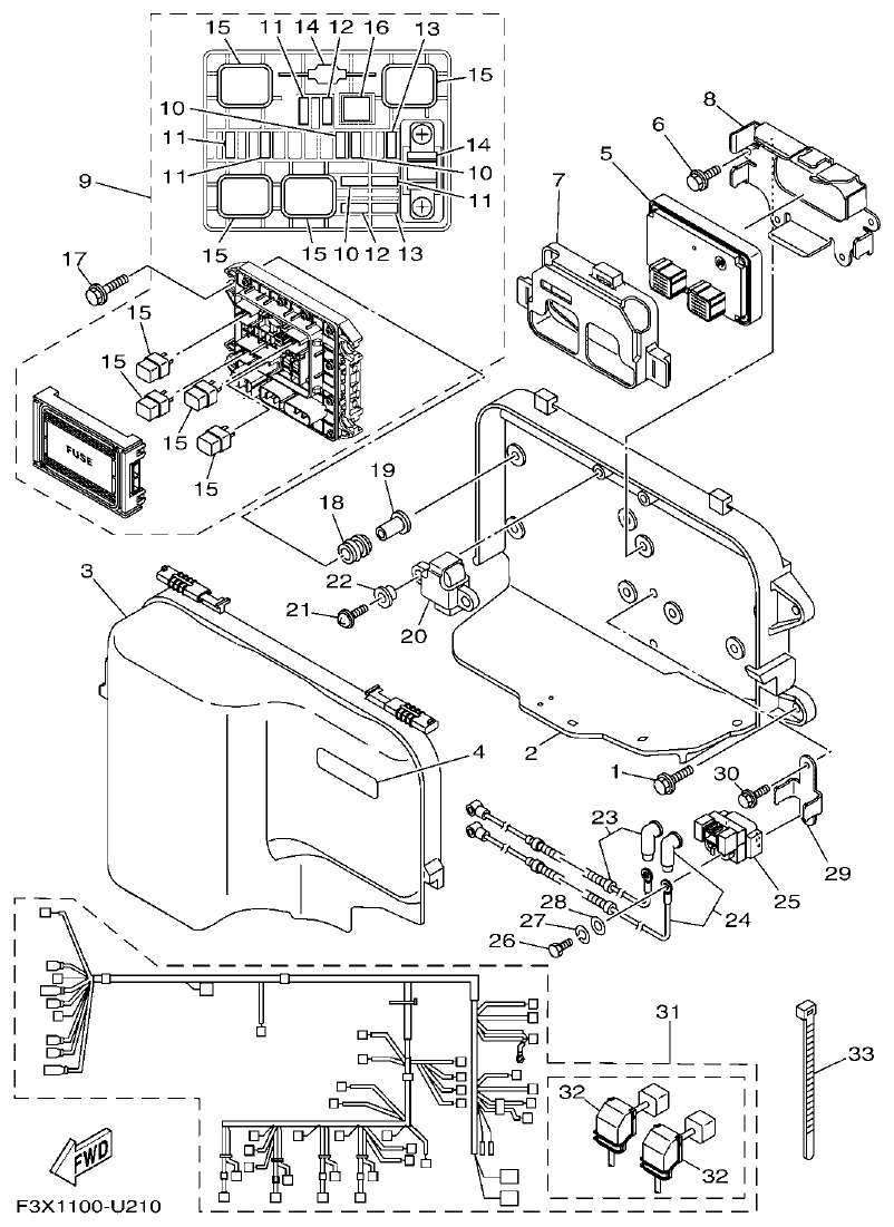 Yamaha FC1800A-U ELECTRICAL 1 parts diagram