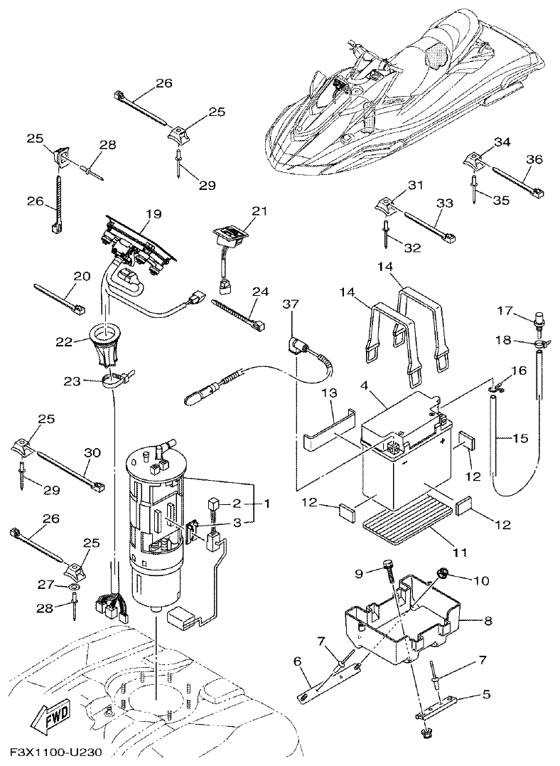 Yamaha FC1800A-U ELECTRICAL 3 parts diagram
