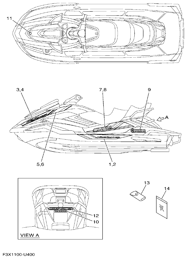 Yamaha FC1800A-U GRAPHICS parts diagram