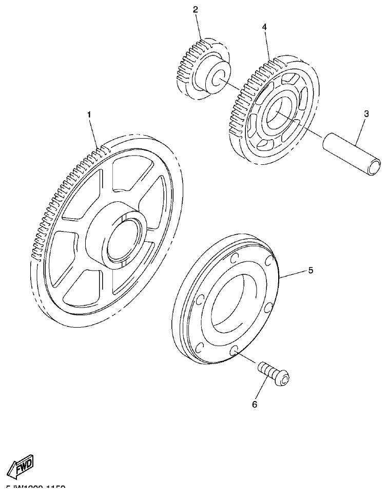 Yamaha FJR1300AP STARTER parts diagram