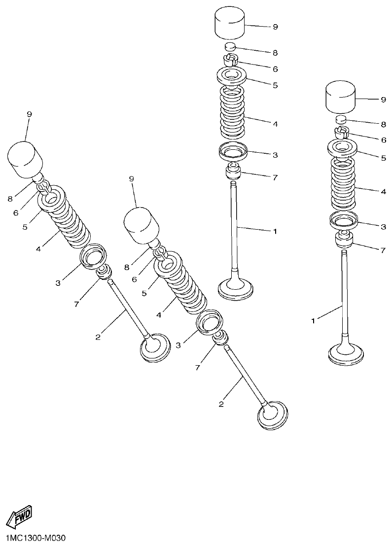 Yamaha FJR1300AP VALVE parts diagram