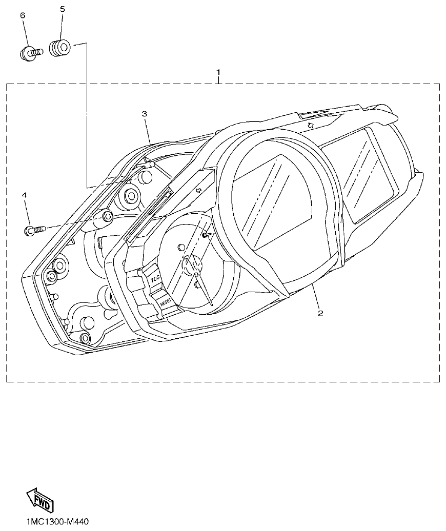 Yamaha FJR1300AP METER parts diagram