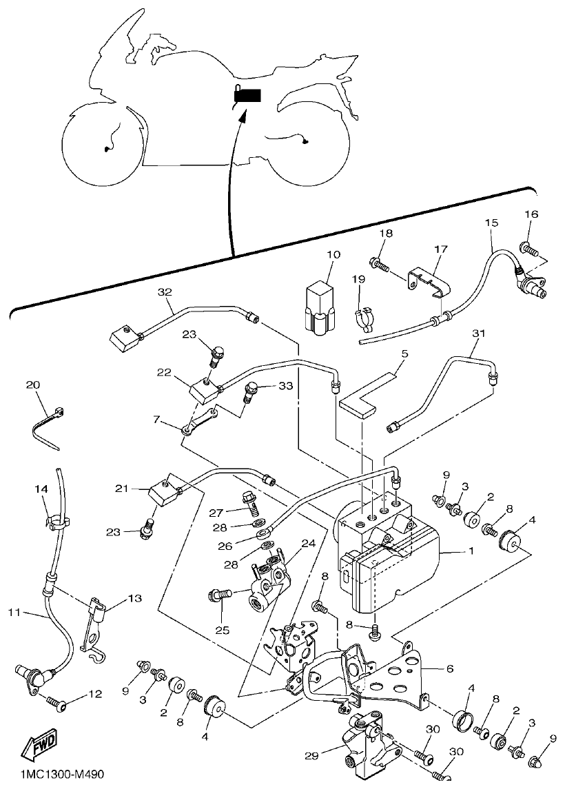 Yamaha FJR1300AP ELECTRICAL 3 parts diagram