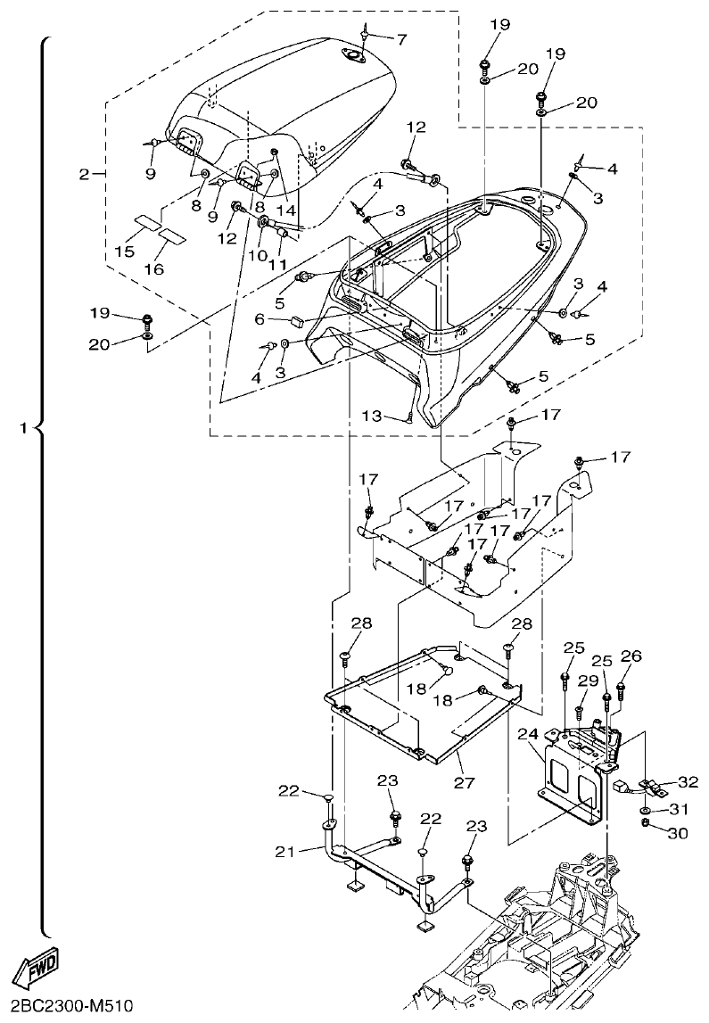 Yamaha FJR1300AP ALTERNATE 2 FOR CHASSIS parts diagram