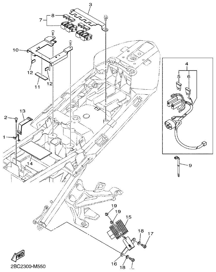 Yamaha FJR1300AP ALTERNATE 6 FOR CHASSIS parts diagram