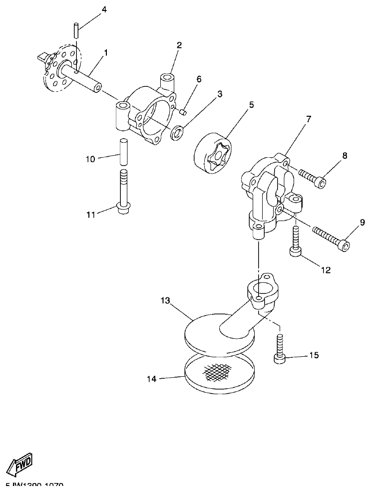 Yamaha FJR1300AP OIL PUMP parts diagram
