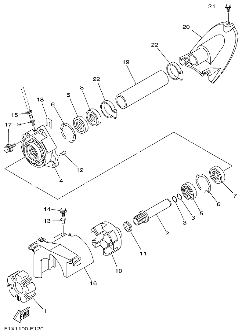 Yamaha FX11 JET UNIT 2 parts diagram