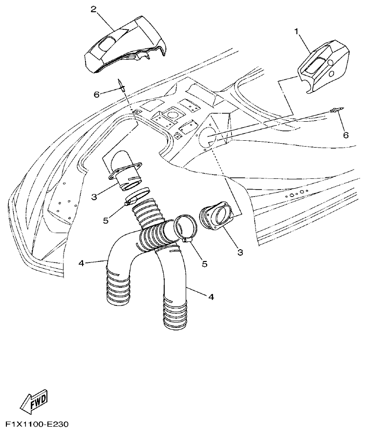 Yamaha FX11 VENTILATION parts diagram