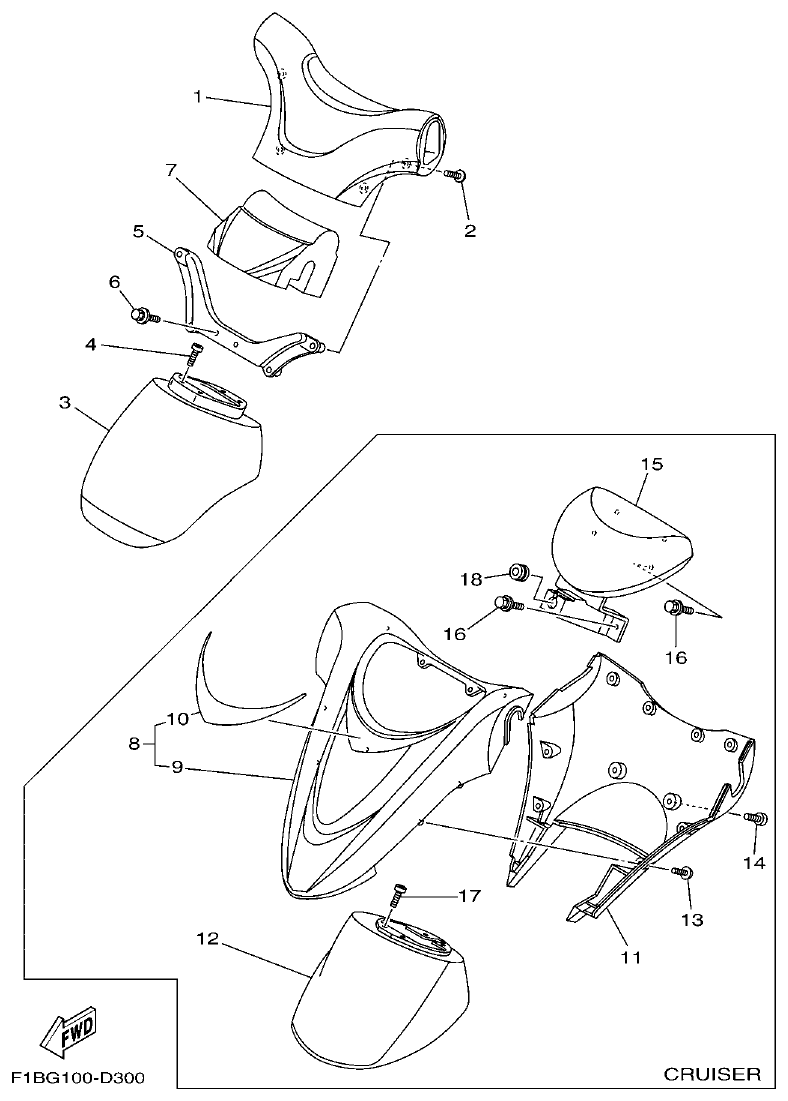 Yamaha FX11 STEERING 2 parts diagram