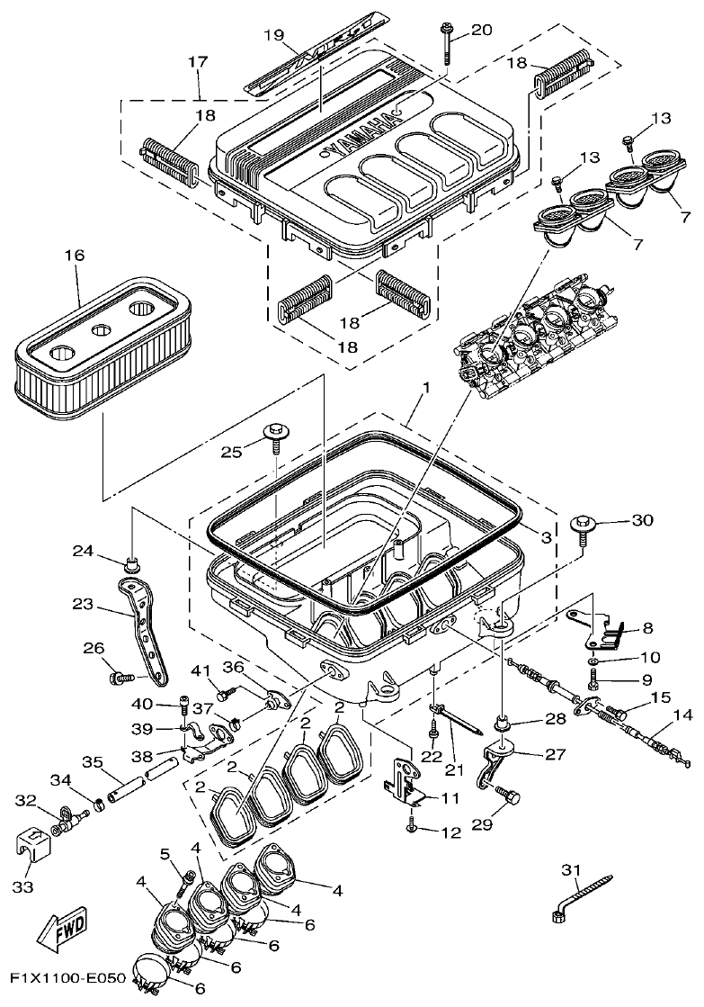 Yamaha FX11 INTAKE parts diagram