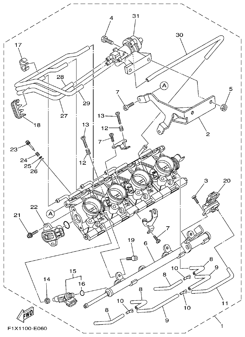 Yamaha FX11 INJECTION PUMP parts diagram