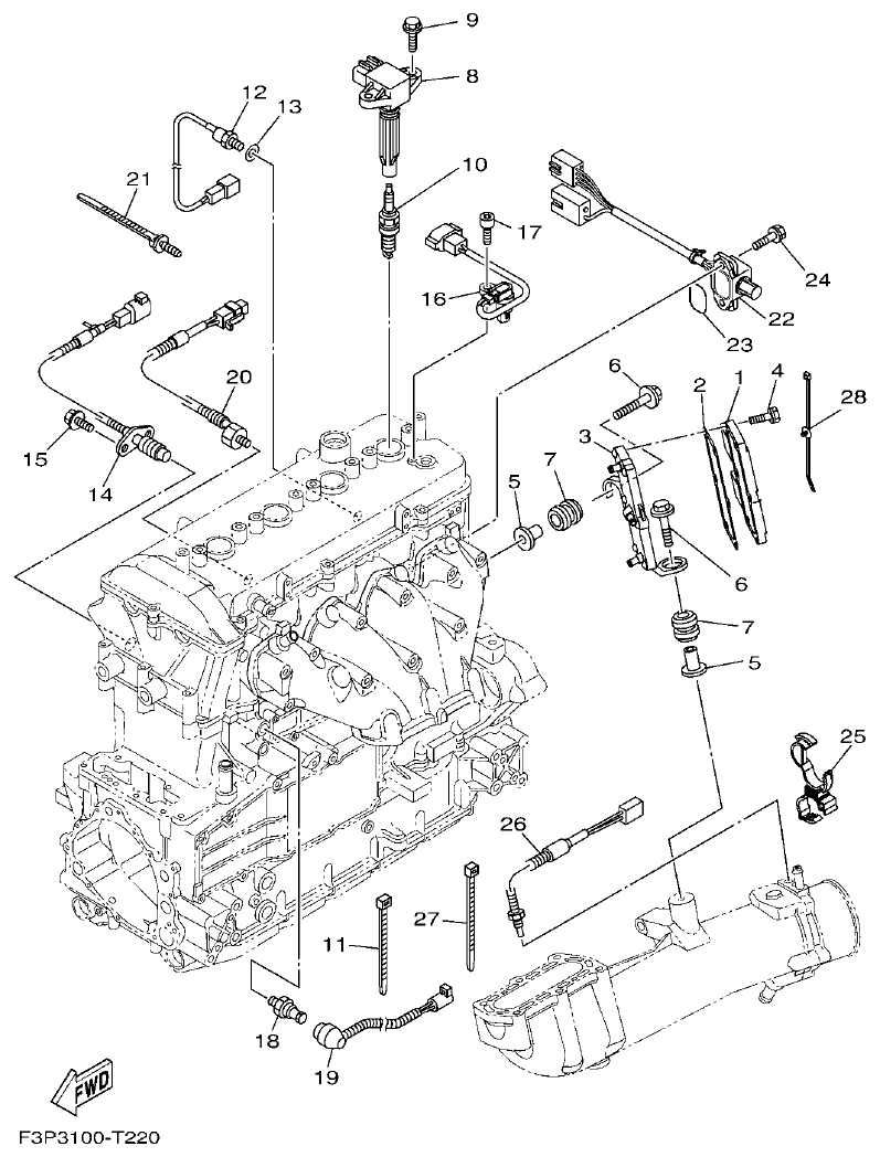 Yamaha F2WB ELECTRICAL 2 parts diagram