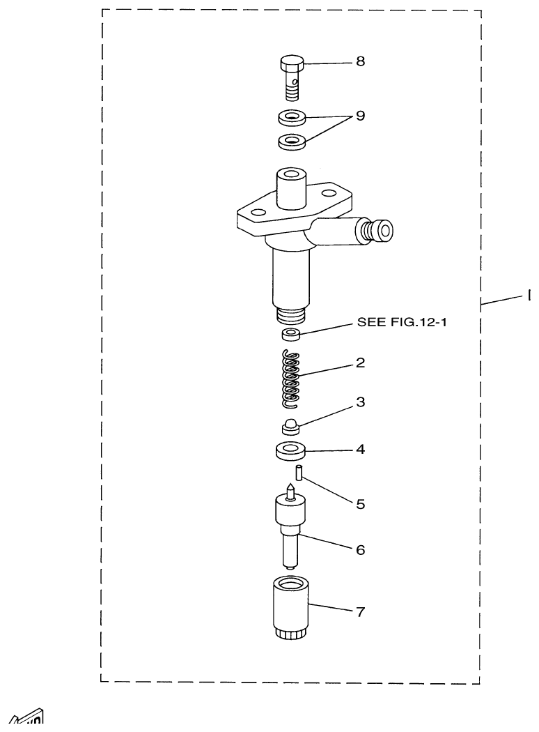 Yamaha ME372STIP1 NOZZLE HOLDER ASSY parts diagram