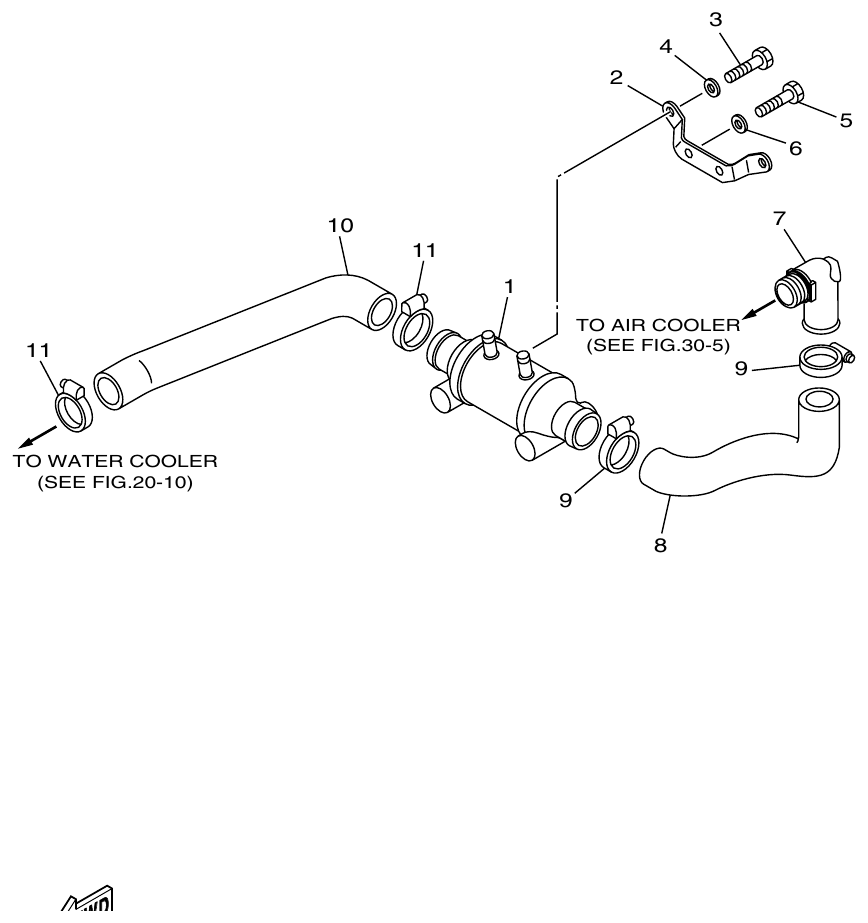 Yamaha ME372STIP1 OIL COOLER parts diagram
