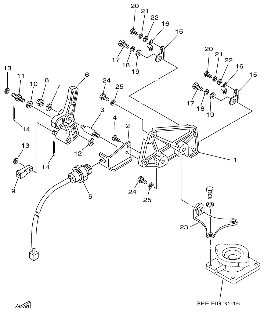 Yamaha ME372STIP1 SHIFT ASSIST UNIT parts diagram