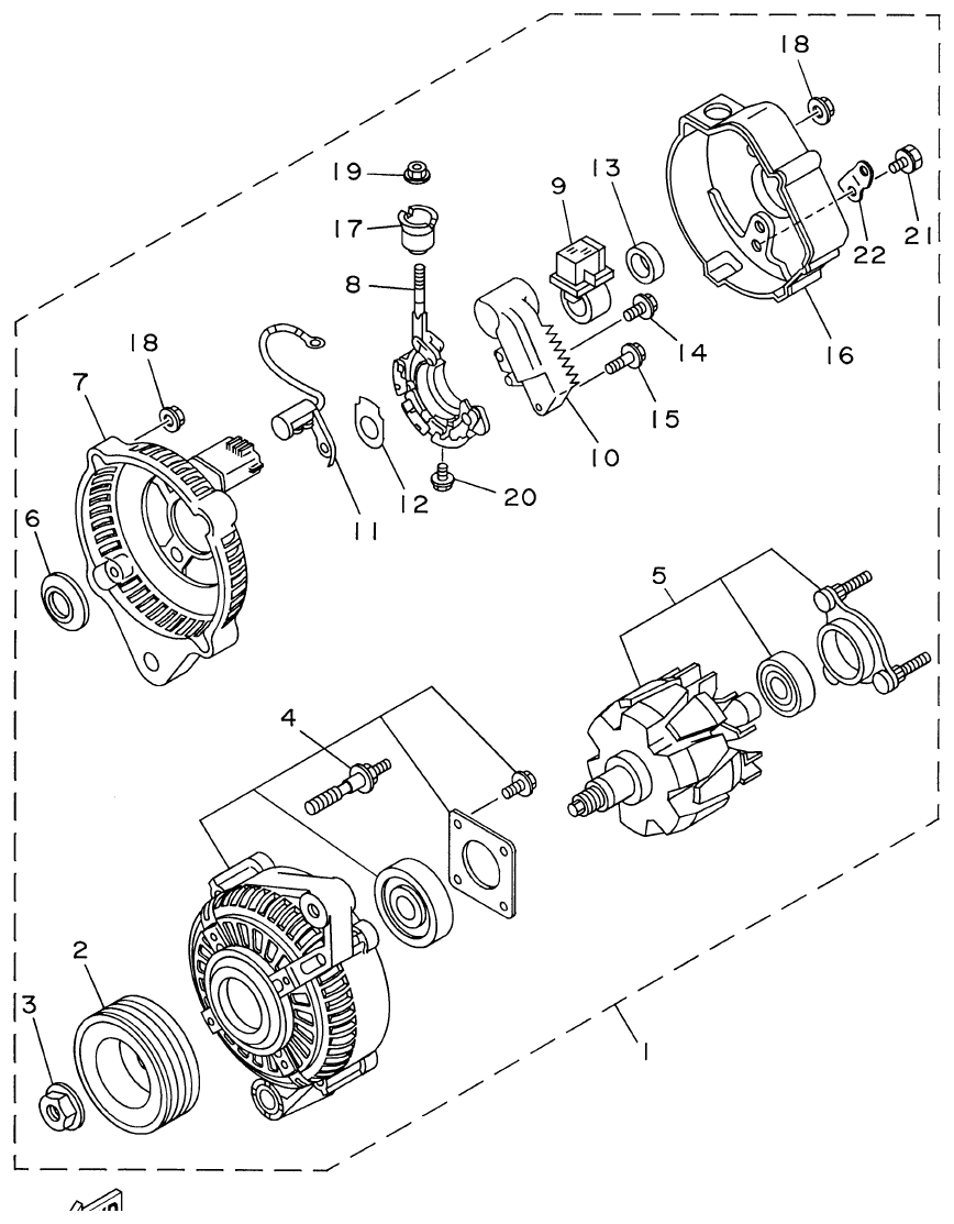 Yamaha ME372STIP1 A.C. GENERATOR ASSY parts diagram