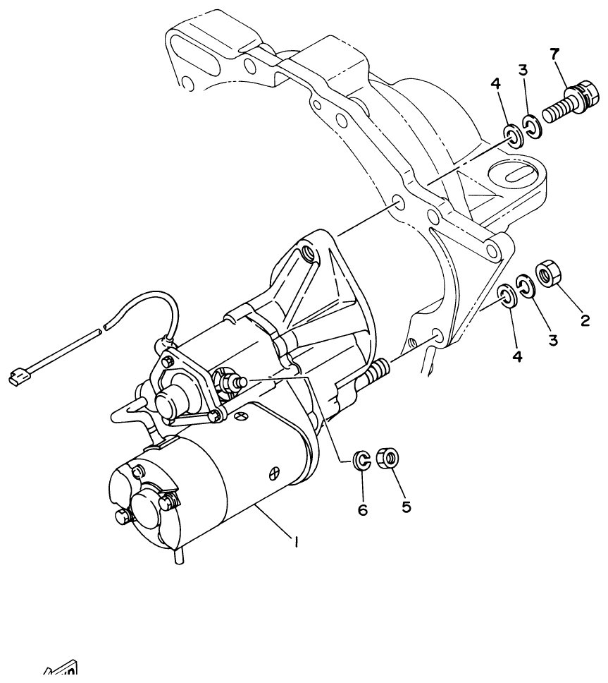 Yamaha ME372STIP1 STARTING MOTOR parts diagram
