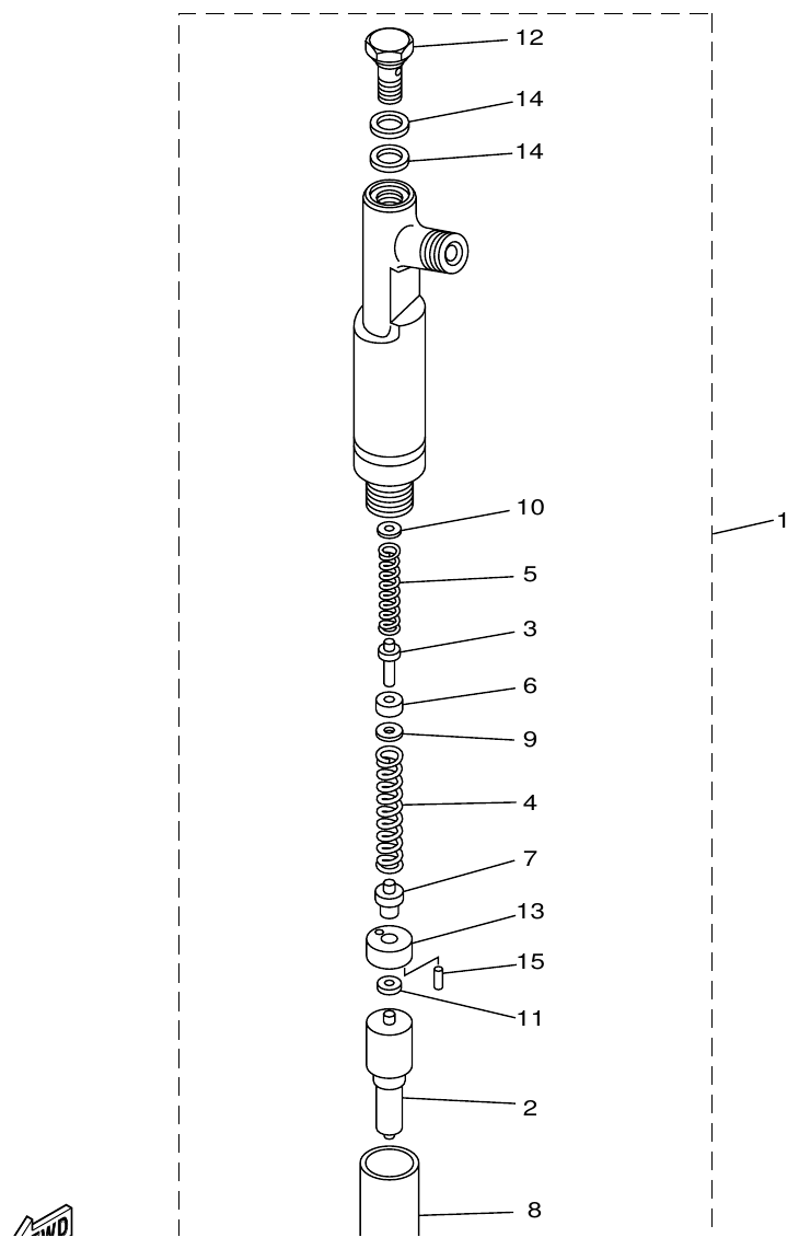 Yamaha ME421STI NOZZLE HOLDER ASSY parts diagram
