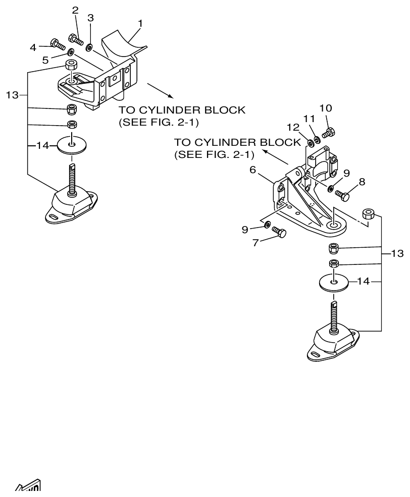Yamaha ME421STI MOUNTING 1 (ME421STIP1/STIP2) parts diagram