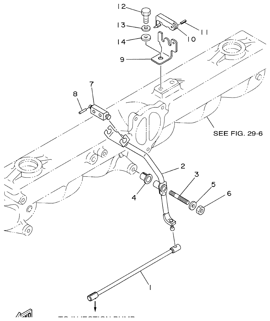Yamaha ME421STI THROTTLE CONTROL ATTACHMENT parts diagram