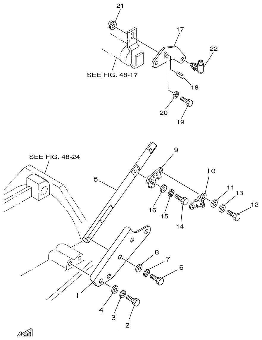 Yamaha ME421STI SHIFT CONTROL (ME421DTIP1/DTIP2) parts diagram