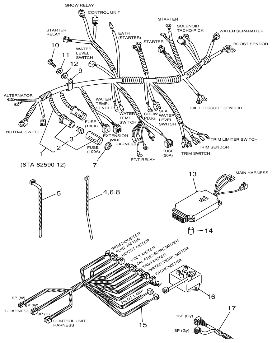 Yamaha ME421STI ELECTRICAL 3 parts diagram