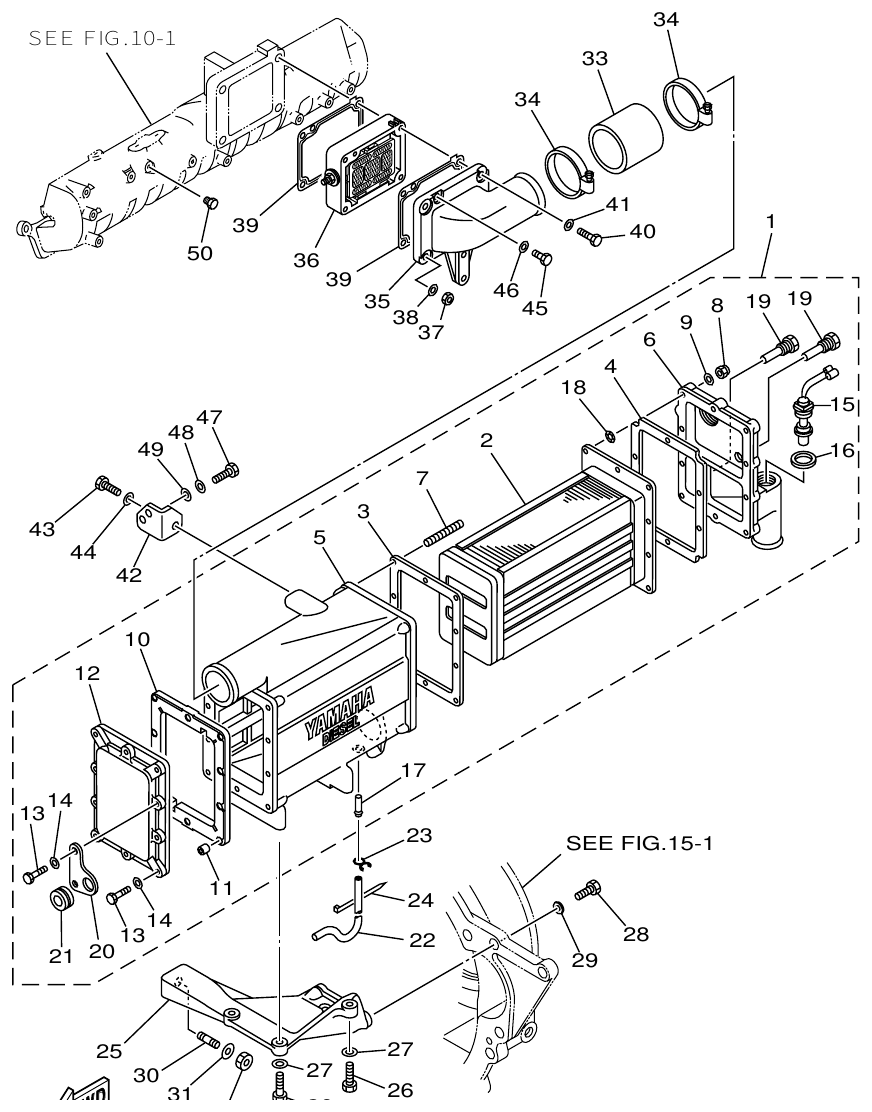 Yamaha ME432STIP1 AIR COOLER parts diagram